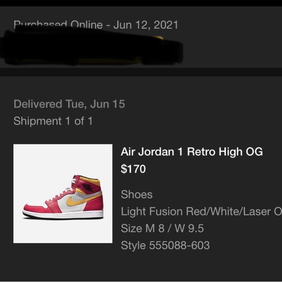Air Jordan 1 Retro High OG Light Fusion Red🆕 - Picture 8 of 8